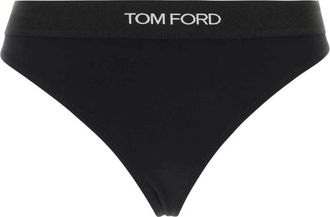 Tom Ford Ondergoed, Dames, Zwart, XS, Polyester, Modal Signature Stringbroekje