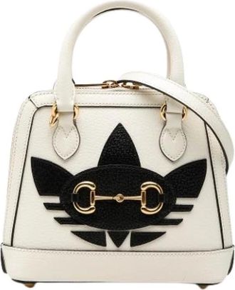 Gucci Pre-owned Horsebit 1955 Satchel - Dames - Vintage Handtas - Wit - ONE Size - Leer - Vintage