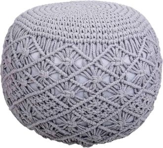 Wanderlust Deco Puff de algod&oacute;n trenzado 45 x 45 x 40h cm