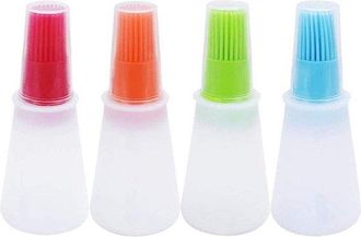 OEM Brocha De Silicona Para Aceite, Brocha De Silicona Para Cocinar, Barbacoa, Hornear Y Reposter&iacute;a Para Aceite/miel/salsa (4 Piezas, Multicolor)