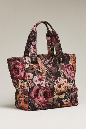 Maeve Floral Beaded Tote Bag