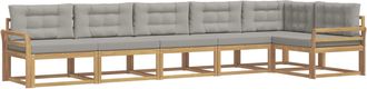 vidaXL Conjunto De Sof&aacute;s De Exterior 4 Uds. Blanco Y Gris Claro Vidaxl