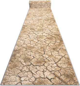 RugsX Rugsx - Alfombra De Pasillo Karmel Terra Suelo Agrietado - Caramelo Gris 70 Cm Beige 70x690 Cm
