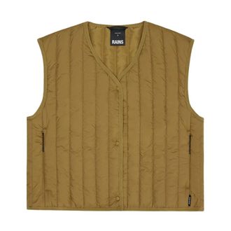 Rains Vests, female, Brown, Size: XS Banja Short Liner Vest
