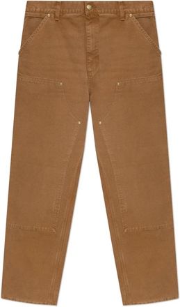 Carhartt Work in Progress Double Knee Pant - Heren - Regular Fit Jeans - Bruin - W33 L32 - Katoen - Jeans