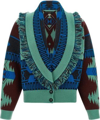 Alanui Truien & Vesten, Dames, Veelkleurig, S, Wol, Icon Cardia Bomber Jacket