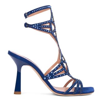 Alberta Ferretti Alberta Ferretti, High Heel Sandals, female, Blue, Size: 9 US Jewel Sandals