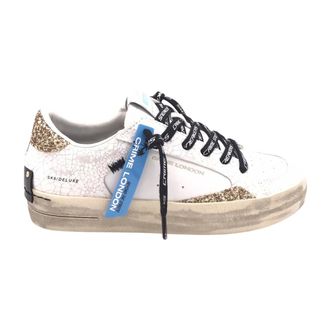 Crime London Schoenen, Dames, Wit, 39 EU, Leer, SK8 Deluxe Sneakers