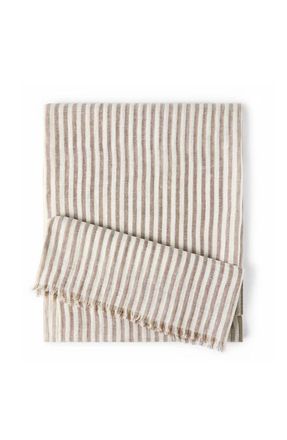 Brunello Cucinelli Sparkling striped linen scarf in Panama at Nordstrom