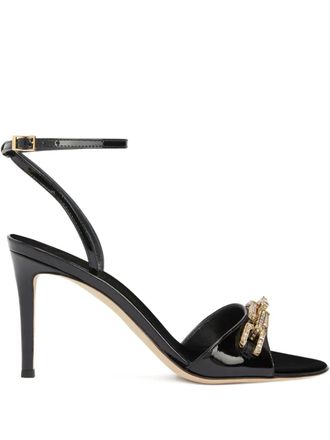 Giuseppe Zanotti Evry crystal-embellished sandals - women - Leather/Leather/Leather - 37.5 - Black
