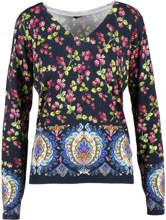 Etro Sottogiacca V-neck Knit - Dames - V-hals truien - Veelkleurig - 2XL - Truien & Vesten