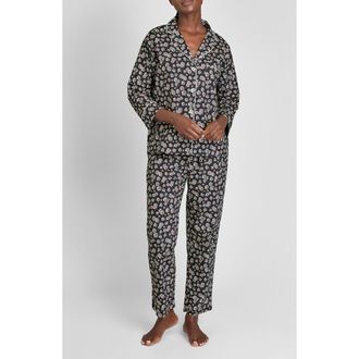 Sleepy Jones Marina Pajama Set in Daisy Print at Nordstrom, Size X-Small