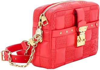Louis Vuitton Red Damier Quilted Lambskin Troca PM (Authentic Pre-Loved)