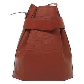 Louis Vuitton Vintage Sac Depaule Epi Leather Brown Leather Bag (Pre-Owned)