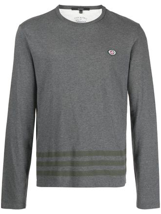 Gucci logo-embroidery long-sleeve T-shirt - Grey