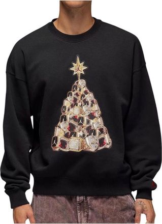 Nike Jordan Air Jordan Holiday 2025 Long Sleeve Sweatshirt Rings Tree Black HV1874-010