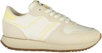 Tommy Hilfiger Beige Polyester Casual Sneakers - Dames - Sneakers - Beige - 36 EU - Polyester - Schoenen