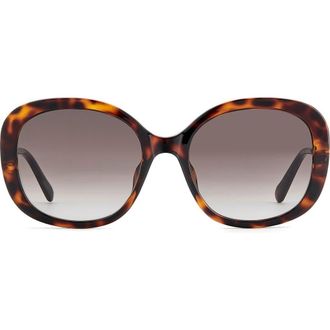 Fossil 56m Gradient Oval Sunglasses in Havana/Brown Sf at Nordstrom
