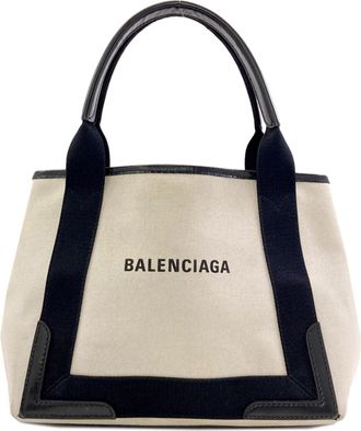 Balenciaga White Canvas Tote Bag (Pre-Owned)