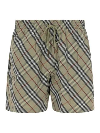 Burberry Green Check Swim Shorts
