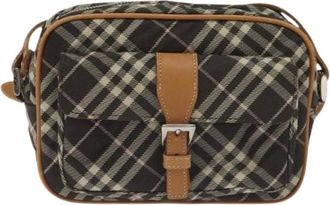 Burberry Pre-owned Cross Body Bags, female, Brown, Size: ONE SIZE Pre-owned Nylon Shoulder Bag
