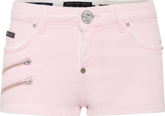 Philipp Plein Denim Hot Pants Biker