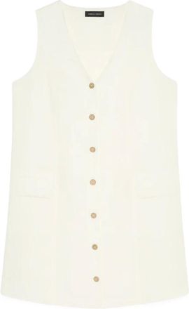 Fiorella Rubino Dames, Jurken, Wit, Maat: 6XL Linnen