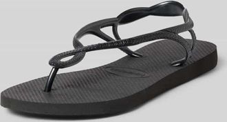 Havaianas Sandalen mit Logo-Detail in Black, Gr&ouml;&szlig;e 35/36