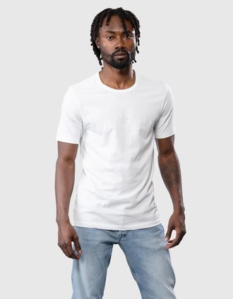 HUGO BOSS Mens BOSS Orange 3 Pack Classic Regular Fit Crew Neck Mens T-Shirts NOS - White/Grey/Black 999 - Size: 38