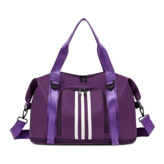 Generic Compatible For Unisex Large Travel Bag Multi-Functional Duffle Tote Handbags Waterproof Shoulder Women Wet Dry Pockets Gym Bags(PURPLE)