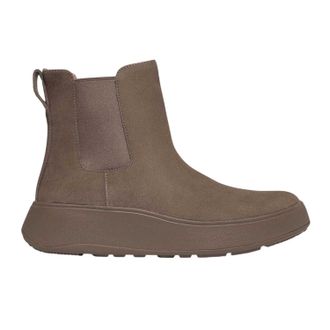 FitFlop Fit Flop Dames/Dames F-Mode Suede Flatform Chelsea Laarzen (Grijs)