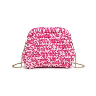 Moda Luxe Raya Clutch In Hot Pink