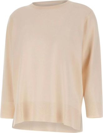 Elena Miro Truien & Vesten, Dames, Beige, S, Boot-neck Trui