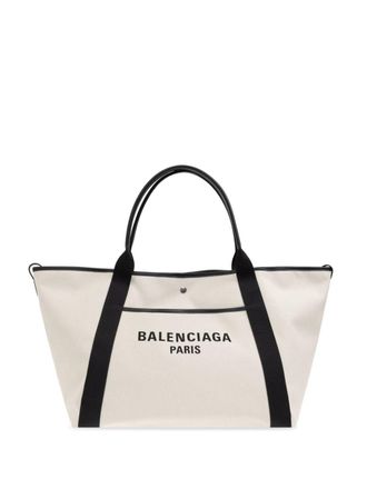Balenciaga Shopper met logoprint - Wit