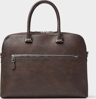 Le 31 Mens Minimalist faux-leather briefcase