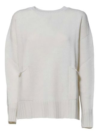 SOLOTRE crew-neck sweater - women - Fabric - 2 - White