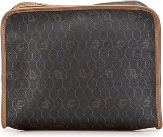 Dior Clutch in tela cerata a nido dape XX secolo - Nero