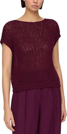 Lafayette 148 New York Open Stitch Bateau Neck Sweater