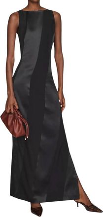 Hutch Womens Zelma Colorblock Satin Maxi Dress In Black
