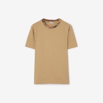 Burberry Check Trim Cotton T-shirt