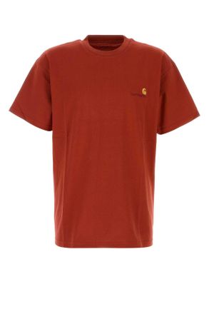 Carhartt Work in Progress Carhartt Wip Red Cotton S/S American Script T Shirt