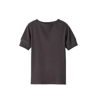 Christophe Lemaire Boat-neck T-shirt In Linen And Cotton Ribbed Jersey