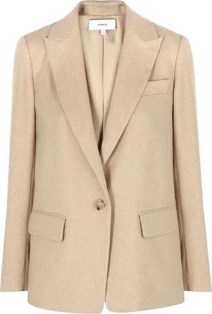 Vince Sand Single Breasted Brushed Jersey Blazer Size XXS