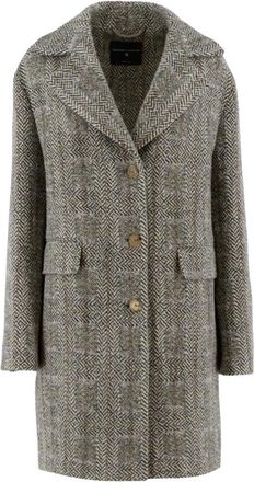 Ermanno Scervino Dames, Mantels, Grijs, Maat: XS