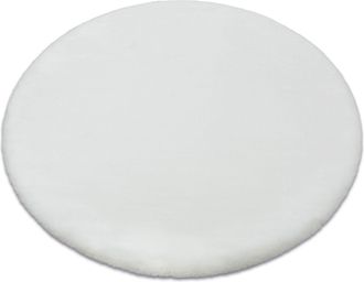 RugsX Rugsx - Alfombra Bunny C&iacute;rculo Blanco Imitaci&oacute;n De Piel De Conejo White Circulo 120 Cm
