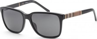 Burberry Mens BE4181 58 300187 Sunglasses - Black - One Size