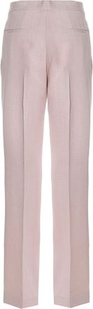 Jil Sander Tailored Viscose-Silk Blend Trousers - Mauve