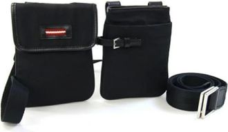 Bally Pre-owned Cross Body Bags, male, Black, Size: ONE SIZE Pre-owned Canvas crossbody-bags