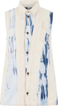 Diesel Blouses & Shirts - Dames - Tops zonder mouwen - Blauw - XS - Tops