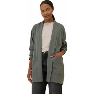 Pact Organic Cotton Airplane Wrap Cardigan in Castor Grey at Nordstrom, Size Medium